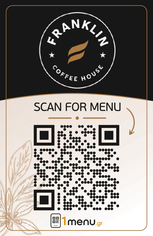 Premium QR card design - Franklin Coffee House